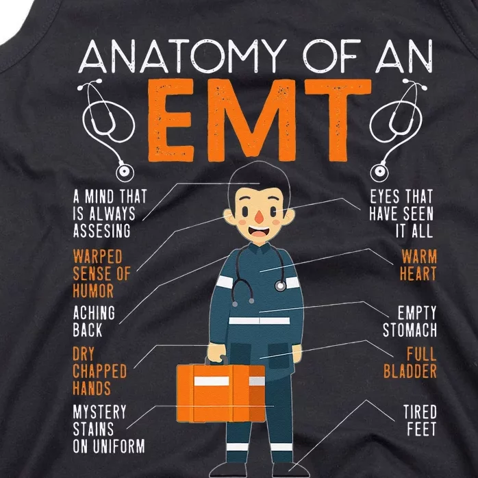 Anatomy Of An EMT Paramedic EMT EMS Health Care Tank Top