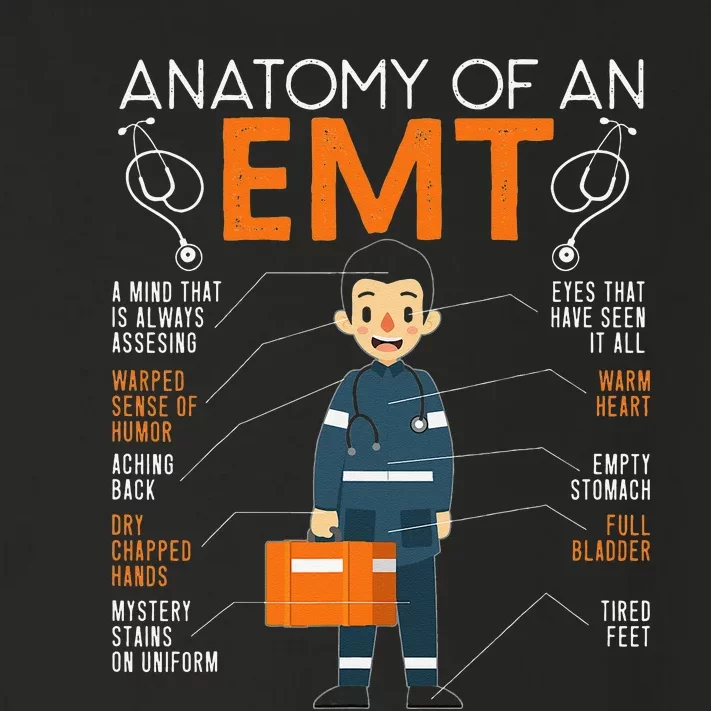 Anatomy Of An EMT Paramedic EMT EMS Health Care Toddler Long Sleeve Shirt