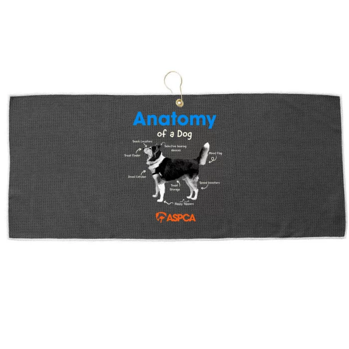 Anatomy Of A Dog Large Microfiber Waffle Golf Towel