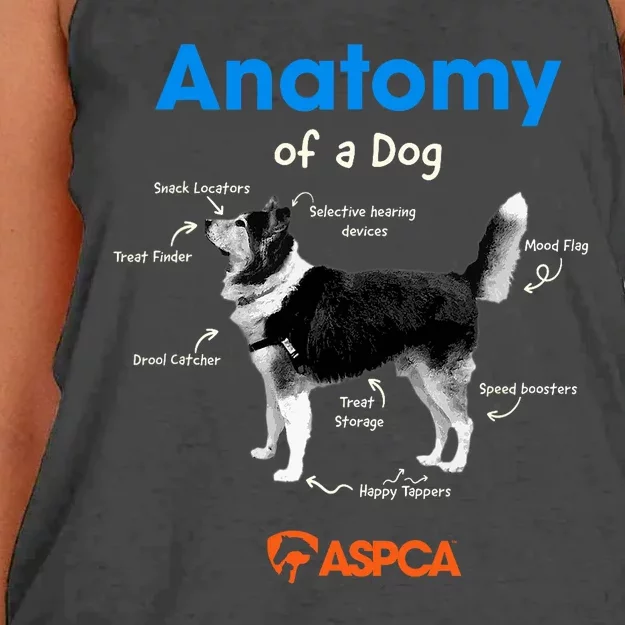 Anatomy Of A Dog Women's Knotted Racerback Tank