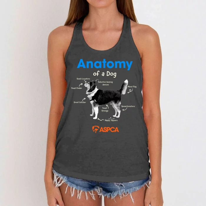 Anatomy Of A Dog Women's Knotted Racerback Tank