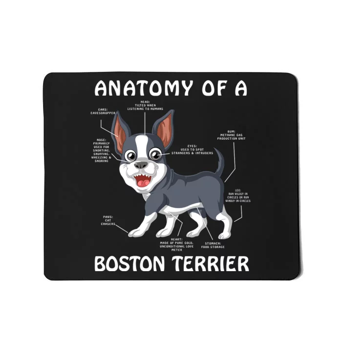 Anatomy Of A Boston Terrier Mousepad