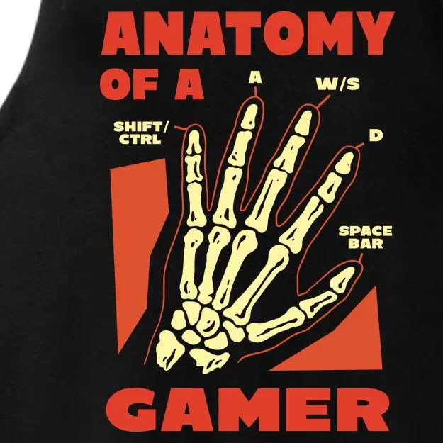 Anatomy Of A Gamer Halloween Ladies Tri-Blend Wicking Tank