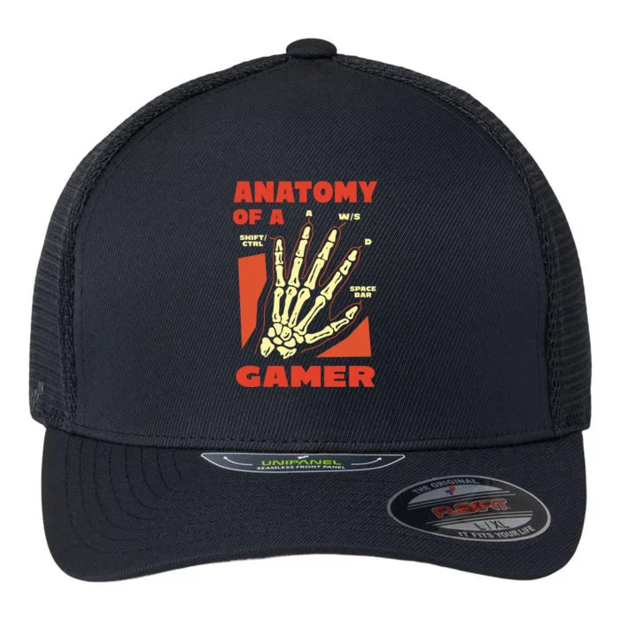 Anatomy Of A Gamer Halloween Flexfit Unipanel Trucker Cap