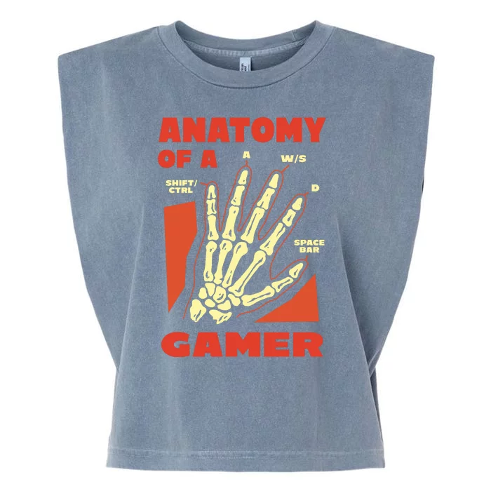 Anatomy Of A Gamer Halloween Garment-Dyed Women's Muscle Tee