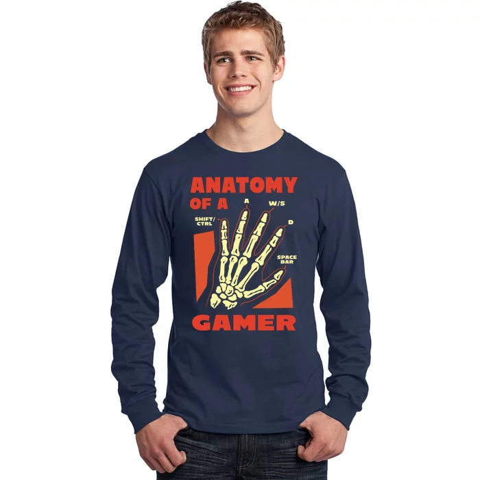 Anatomy Of A Gamer Halloween Tall Long Sleeve T-Shirt