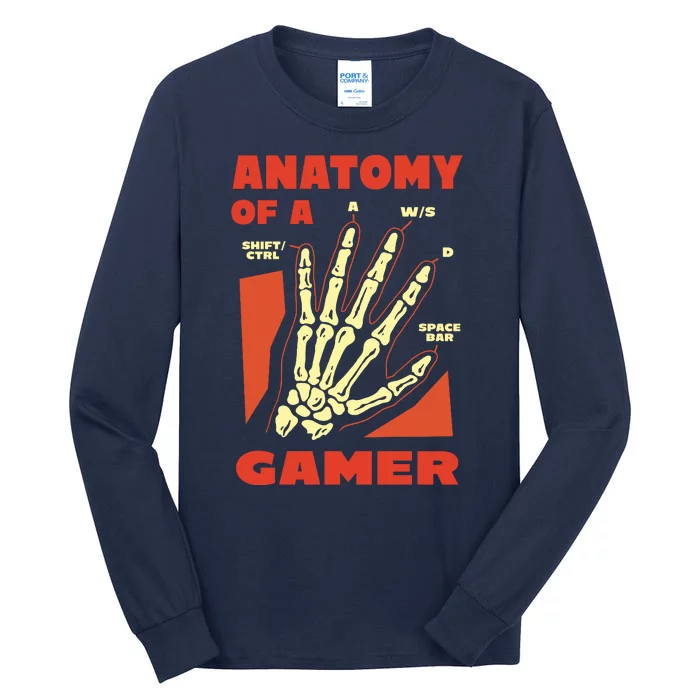 Anatomy Of A Gamer Halloween Tall Long Sleeve T-Shirt