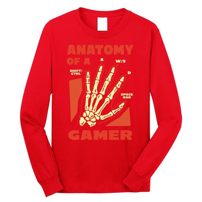 Anatomy Of A Gamer Halloween Long Sleeve Shirt