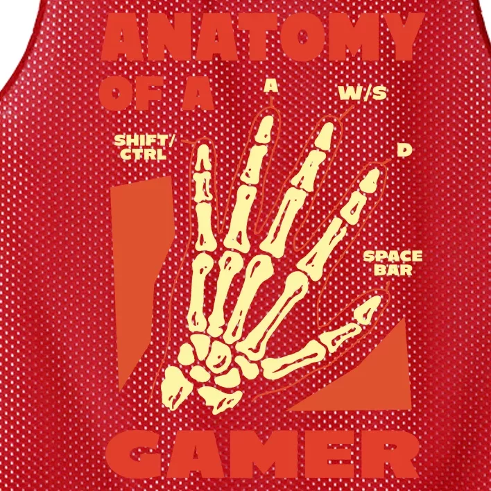 Anatomy Of A Gamer Halloween Mesh Reversible Basketball Jersey Tank