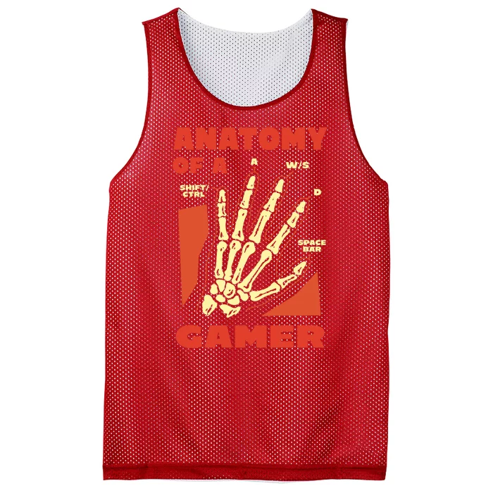 Anatomy Of A Gamer Halloween Mesh Reversible Basketball Jersey Tank