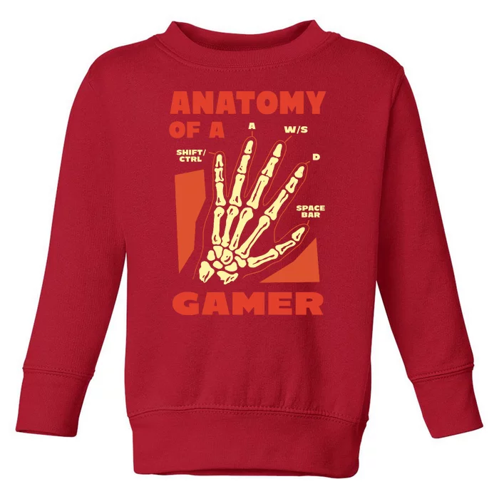 Anatomy Of A Gamer Halloween Toddler Sweatshirt