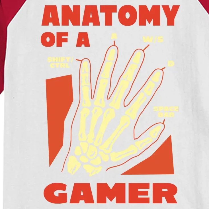 Anatomy Of A Gamer Halloween Kids Colorblock Raglan Jersey