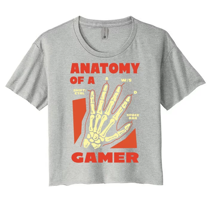 Anatomy Of A Gamer Halloween Women's Crop Top Tee