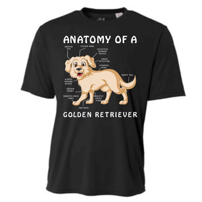 Anatomy Of A Golden Retriver Cooling Performance Crew T-Shirt