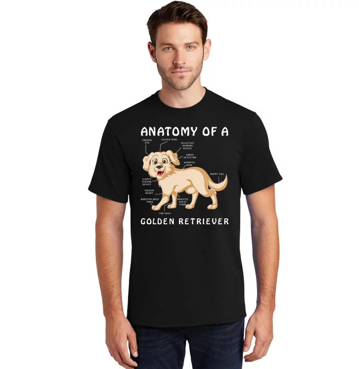 Anatomy Of A Golden Retriver Tall T-Shirt