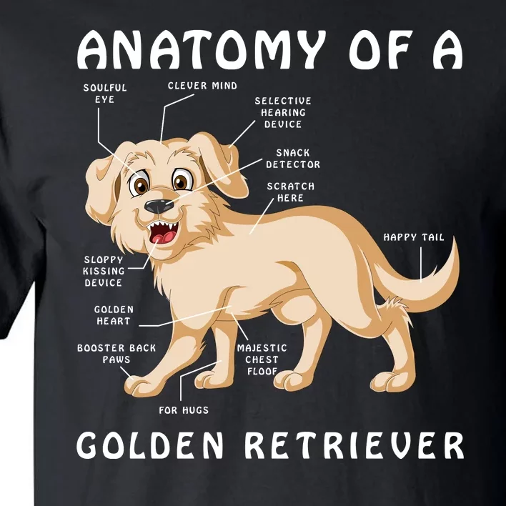 Anatomy Of A Golden Retriver Tall T-Shirt