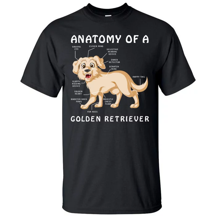 Anatomy Of A Golden Retriver Tall T-Shirt