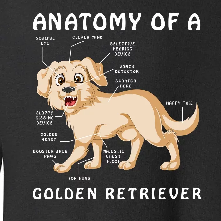 Anatomy Of A Golden Retriver Toddler Sweatshirt