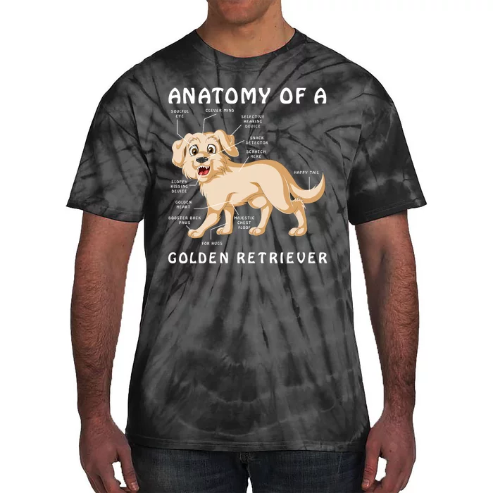 Anatomy Of A Golden Retriver Tie-Dye T-Shirt