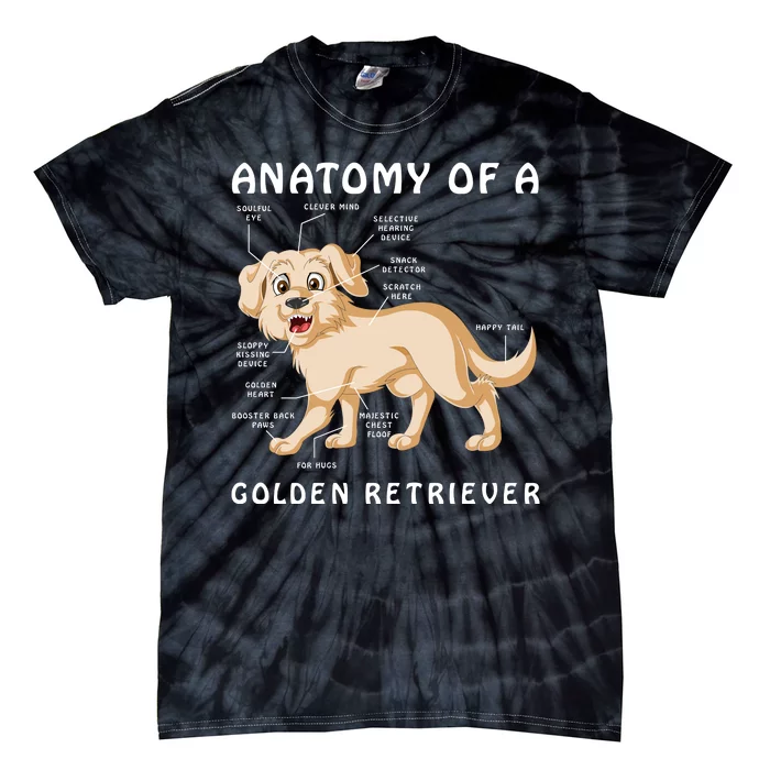 Anatomy Of A Golden Retriver Tie-Dye T-Shirt