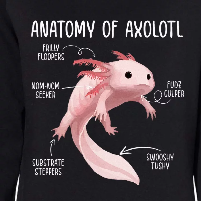 Anatomy Of Axolotl For Aquarium Pet Animal Womens California Wash Sweatshirt