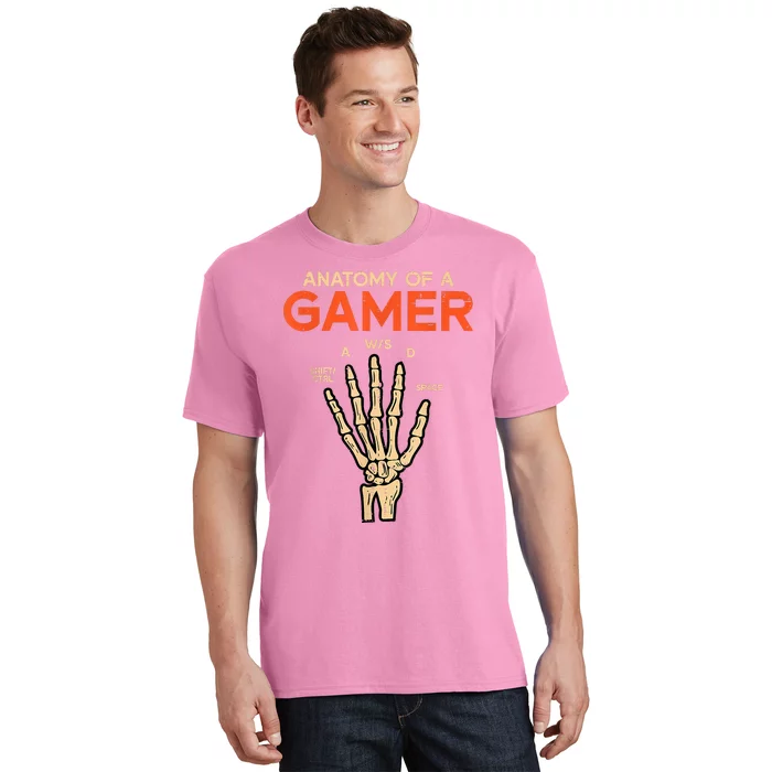 Anatomy Of A Gamer Skeleton Hand Funny T-Shirt