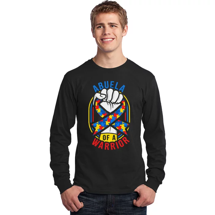 Abuela Of A Warrior Autism Awareness Matching Long Sleeve Shirt