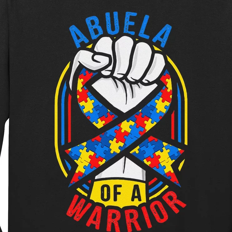 Abuela Of A Warrior Autism Awareness Matching Long Sleeve Shirt