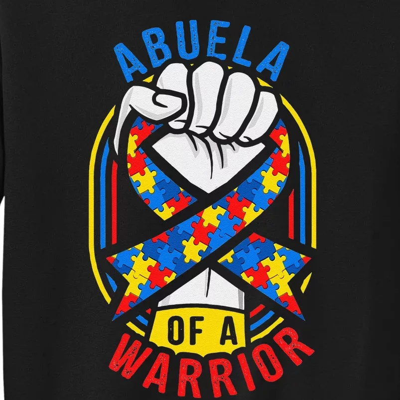 Abuela Of A Warrior Autism Awareness Matching Sweatshirt