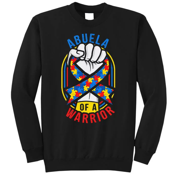 Abuela Of A Warrior Autism Awareness Matching Sweatshirt