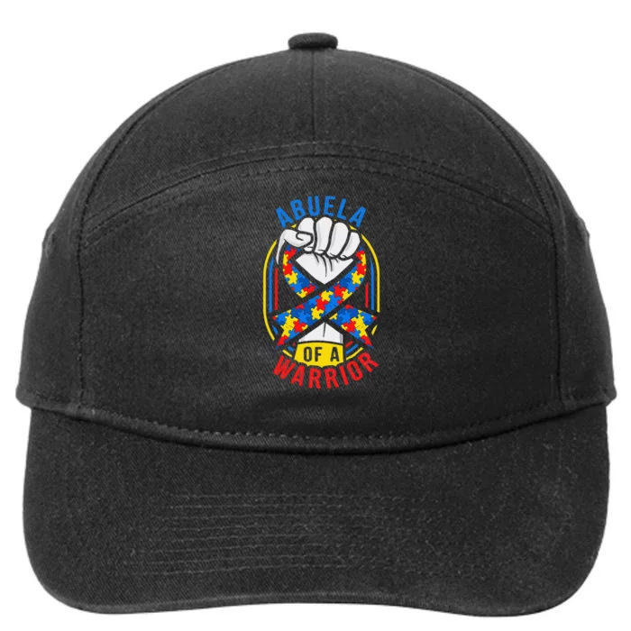 Abuela Of A Warrior Autism Awareness Matching 7-Panel Snapback Hat