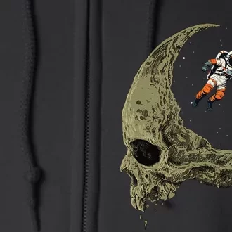 Astronaut On A Skull Planet In Outer Space Astronomy Space Full Zip Hoodie