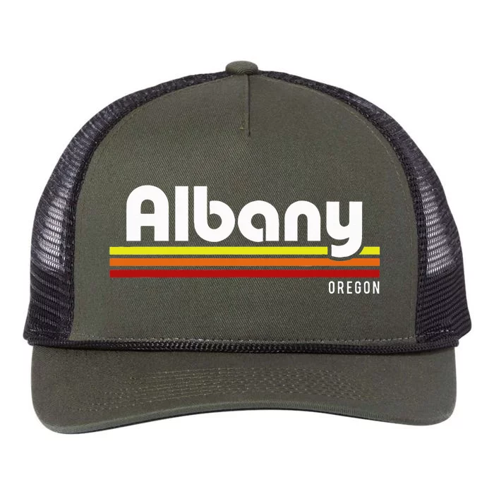 Albany Oregon Retro Rope Trucker Hat Cap