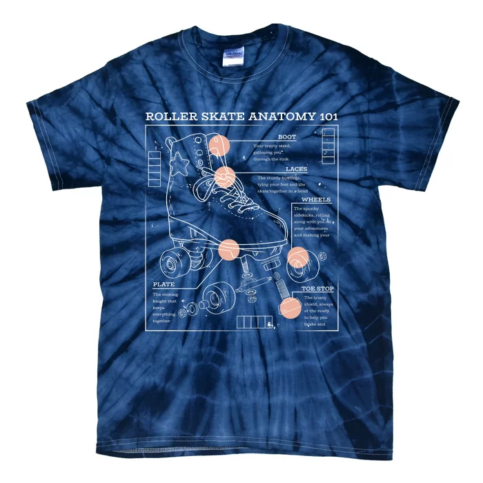 Anatomy Of A Roller Skate Tie-Dye T-Shirt