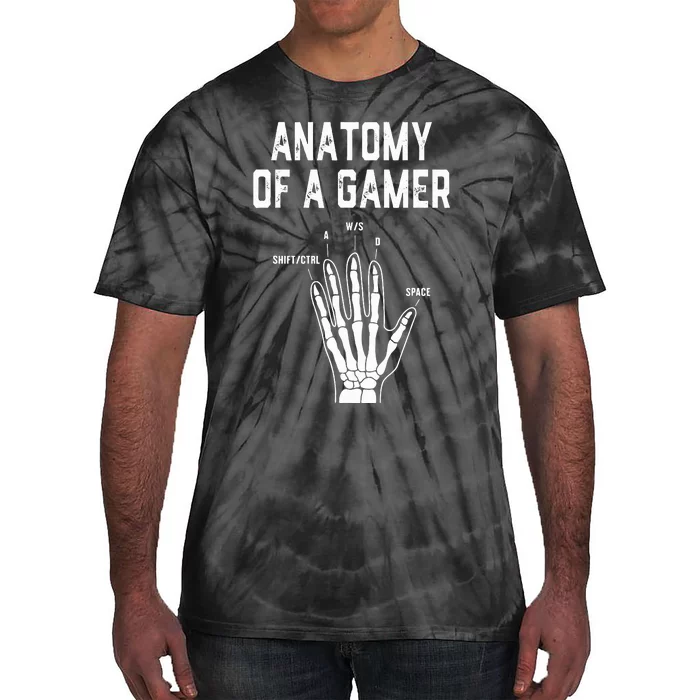 Anatomy of a Gamer Hand Skeleton For Video Games Players Tie-Dye T-Shirt