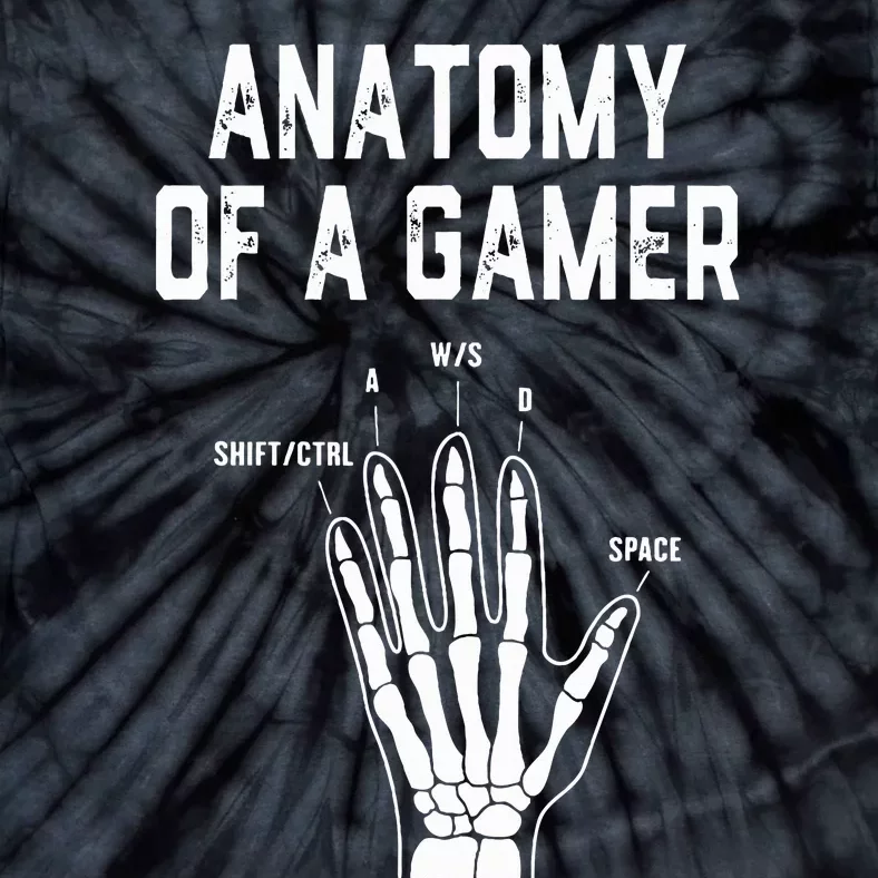 Anatomy of a Gamer Hand Skeleton For Video Games Players Tie-Dye T-Shirt