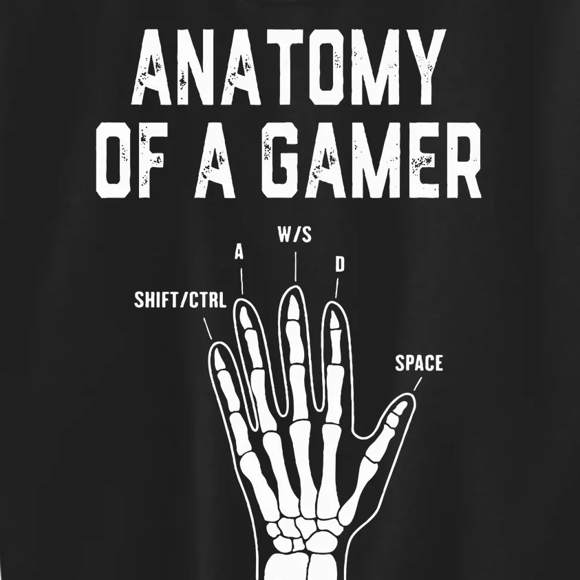 Anatomy of a Gamer Hand Skeleton For Video Games Players Kids Sweatshirt