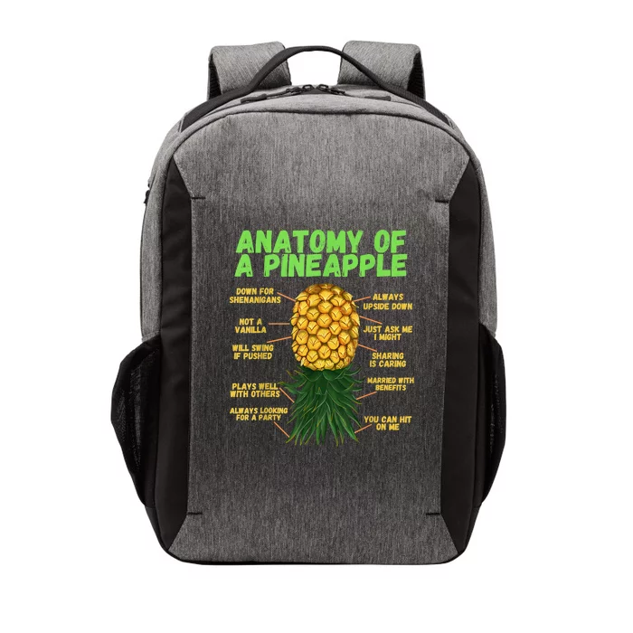 Anatomy Of A Pineapple Funny Upside Down Pineapple Vector Backpack