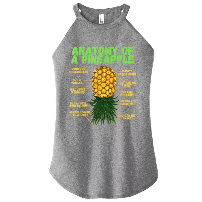 Anatomy Of A Pineapple Funny Upside Down Pineapple Women’s Perfect Tri Rocker Tank