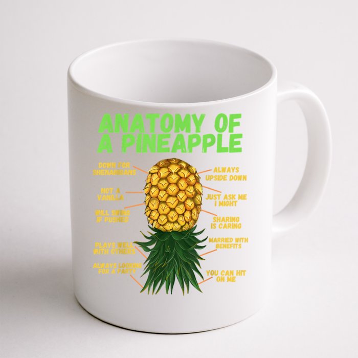 Anatomy Of A Pineapple Funny Upside Down Pineapple Front & Back Coffee Mug