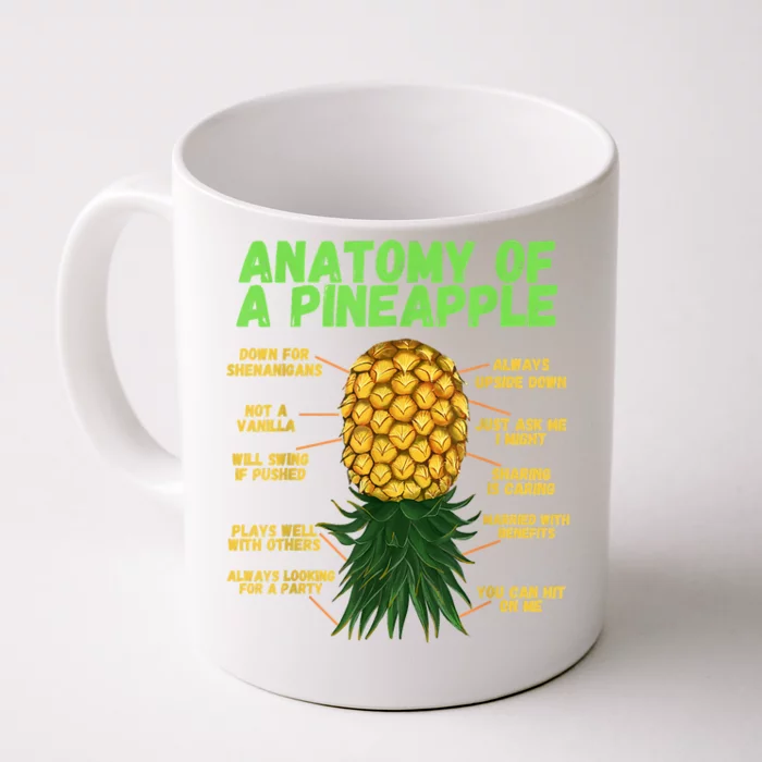 Anatomy Of A Pineapple Funny Upside Down Pineapple Front & Back Coffee Mug