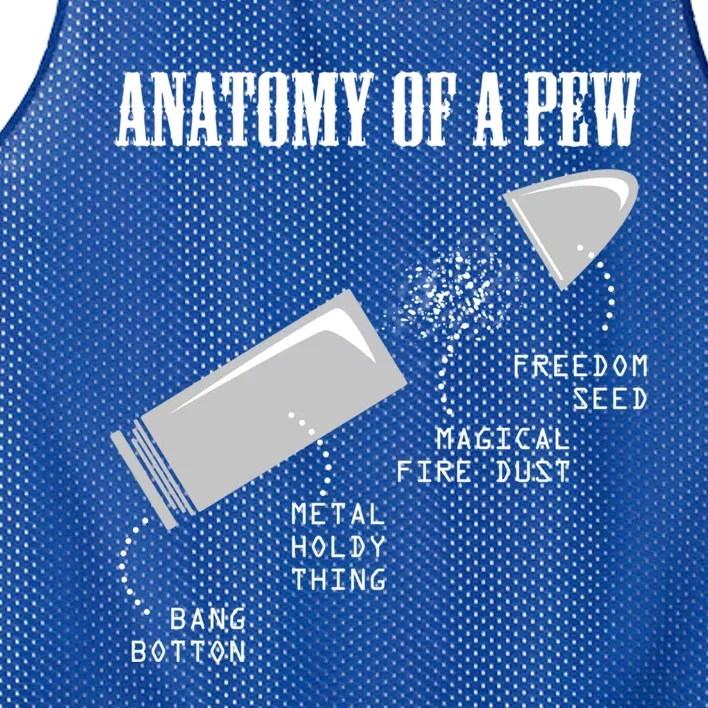 Anatomy Of A Pew Funny Weapon Gun Bulletcute Giftproof Gun Lover Gift Mesh Reversible Basketball Jersey Tank