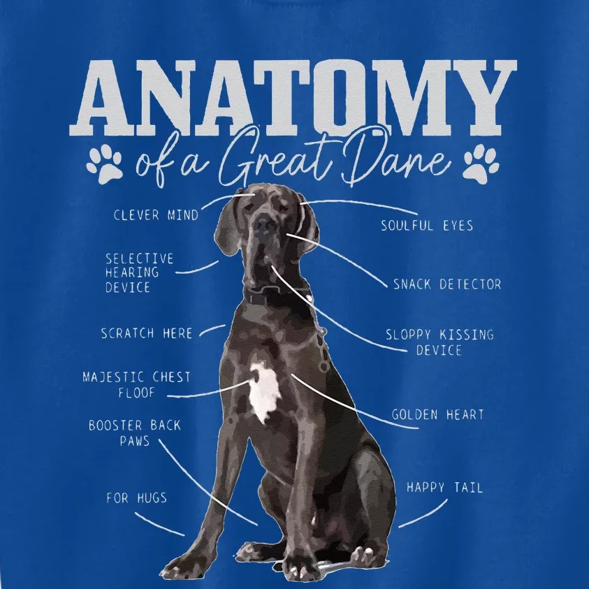 Anatomy Of A Great Dane Funny Cute Dog Mom Dad Kids Sweatshirt