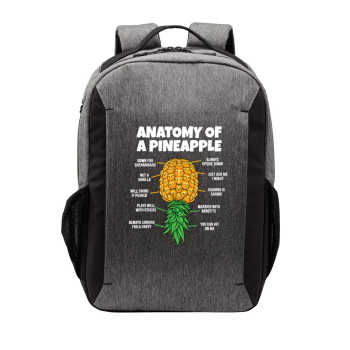 Anatomy Of A Pineapple Swinger Funny Upside Down Pineapple Vector Backpack