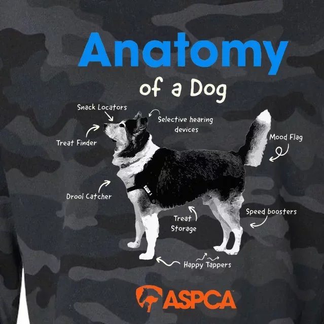 Anatomy Of A Dog Cropped Pullover Crew