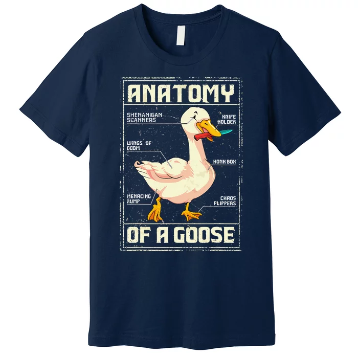 Anatomy Of A Goose Funny Goose Premium T-Shirt