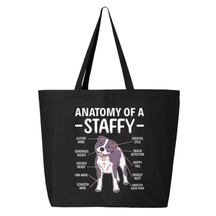 Anatomy Of A Staffy Staffordshire Bull Terrier 25L Jumbo Tote