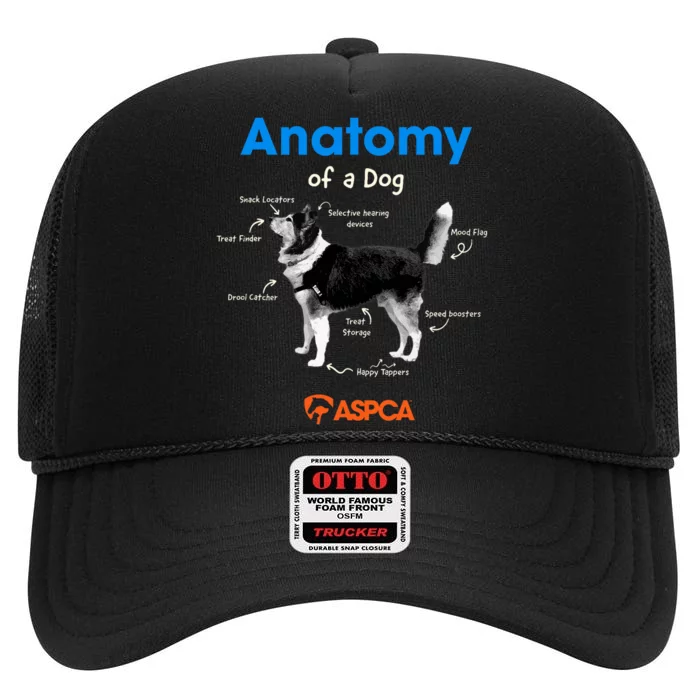 Anatomy Of A Dog High Crown Mesh Trucker Hat