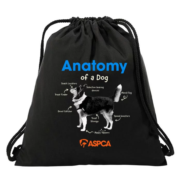 Anatomy Of A Dog Drawstring Bag