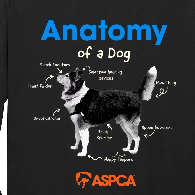 Anatomy Of A Dog Tall Long Sleeve T-Shirt